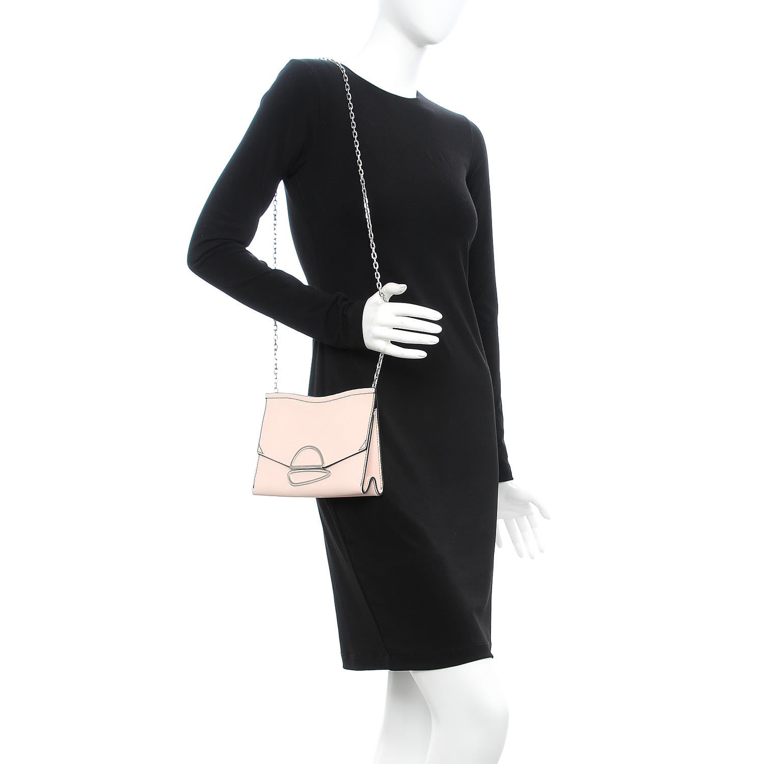 Proenza Schouler Lizard Calfskin Embossed Curl Crossbody Light Pink 2 of 10