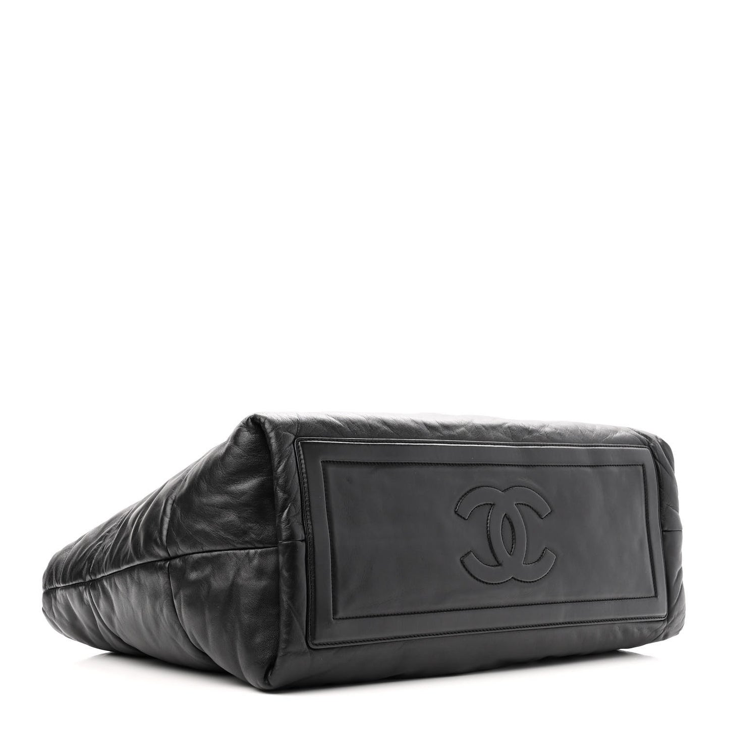 Lambskin Quilted Medium Coco Cocoon Reversible Tote Black