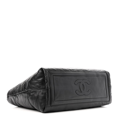 Chanel Lambskin Quilted Medium Coco Cocoon Reversible Tote Black 4 of 11
