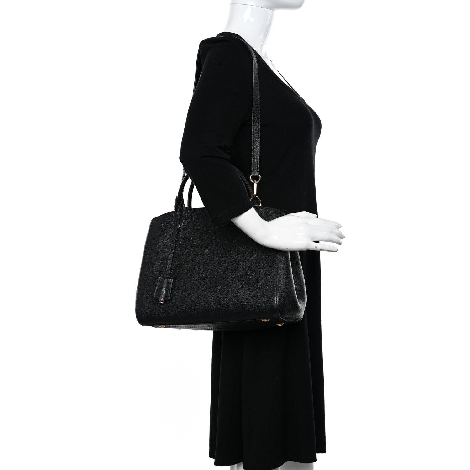 Louis Vuitton Empreinte Montaigne MM Black 2 of 13