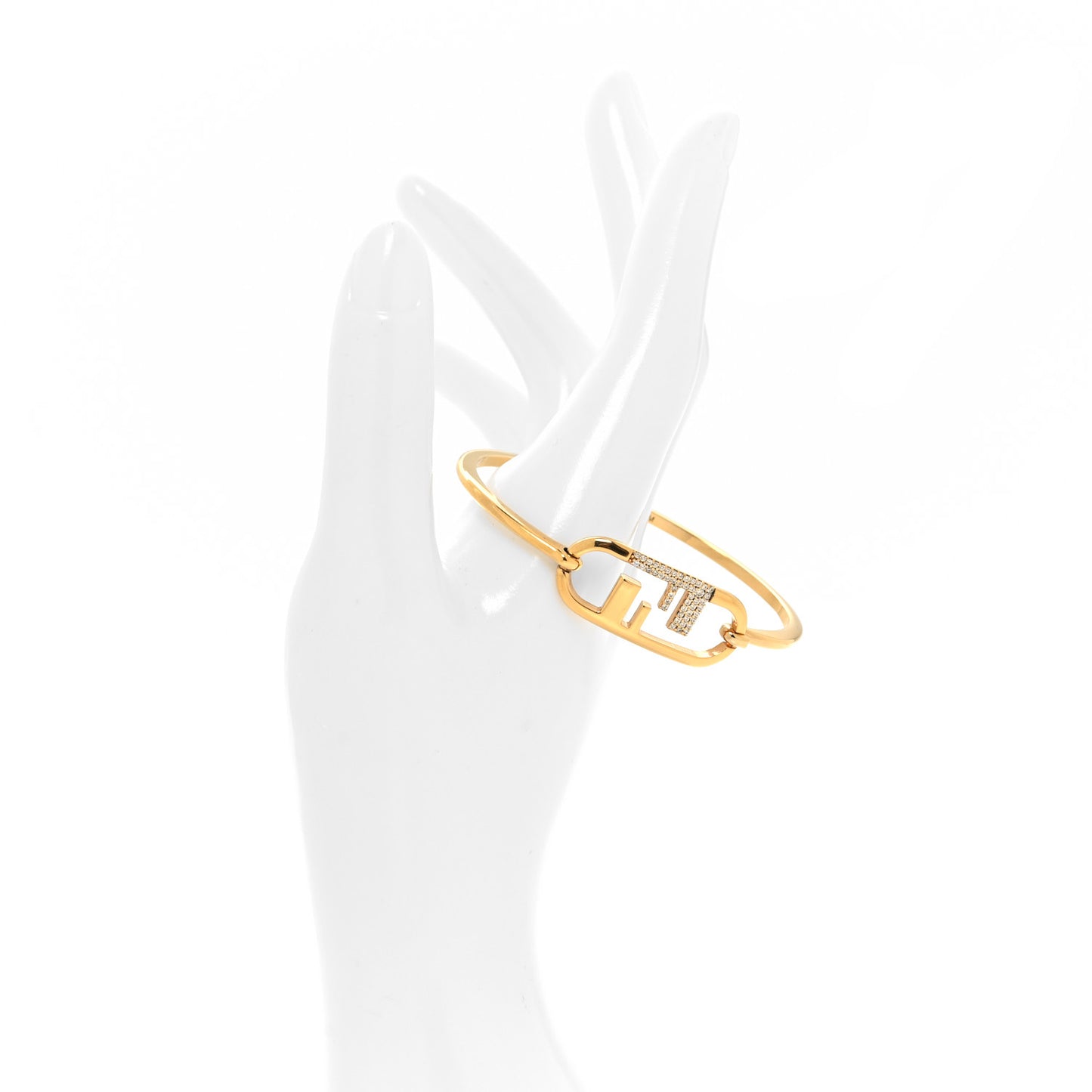 Metal Crystal O'Clock Bracelet M Gold
