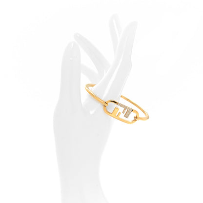 Fendi Metal Crystal O'Clock Bracelet M Gold 2 of 5