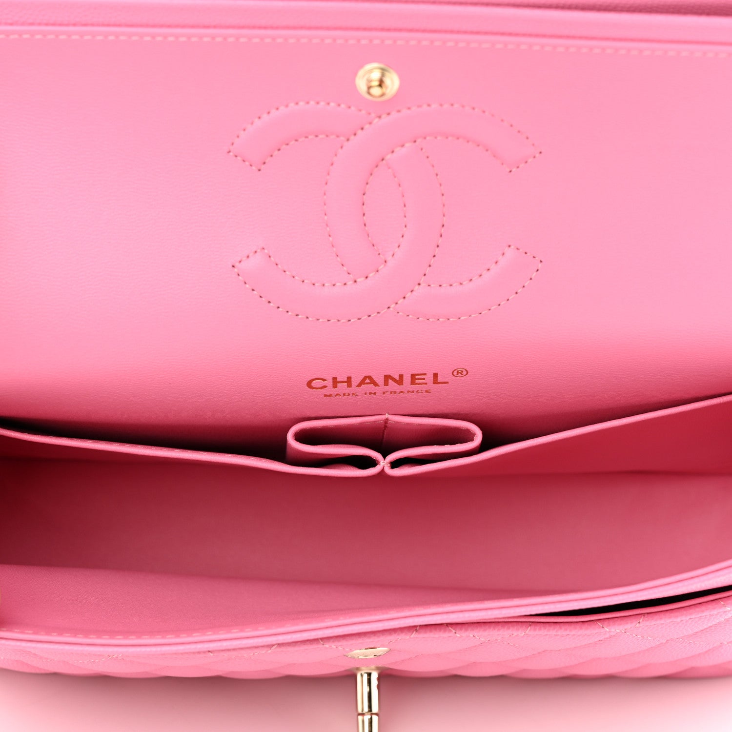 Chanel Caviar Quilted Medium Double Flap Pink 5 of 10