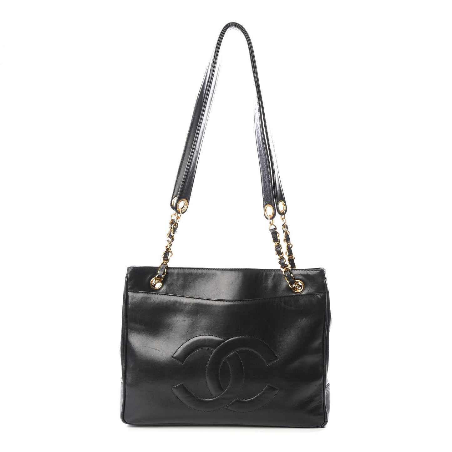 Lambskin CC Shoulder Bag Black