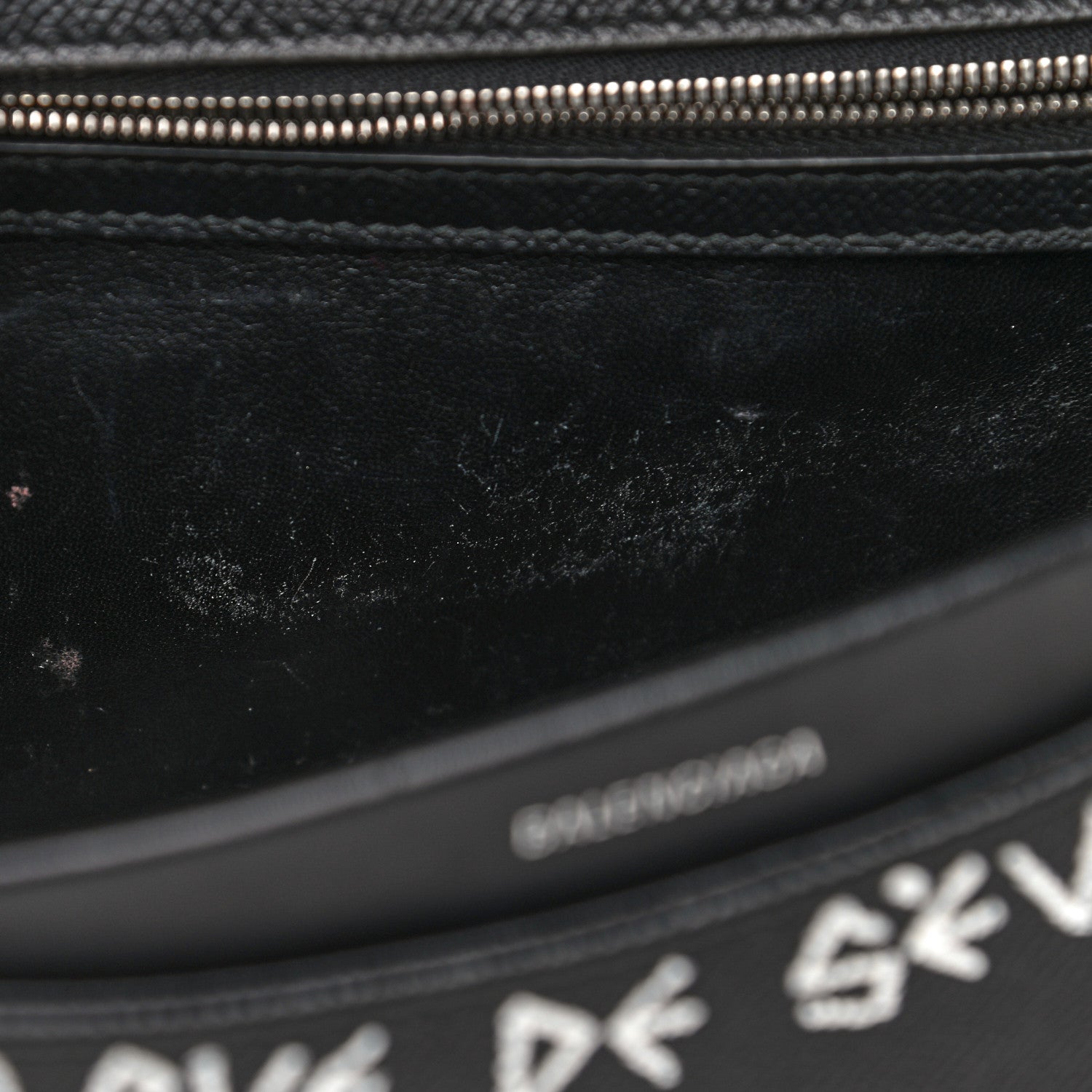 Balenciaga Grained Calfskin Graffiti M BB Round Shoulder Bag Black Multicolor 14 of 17