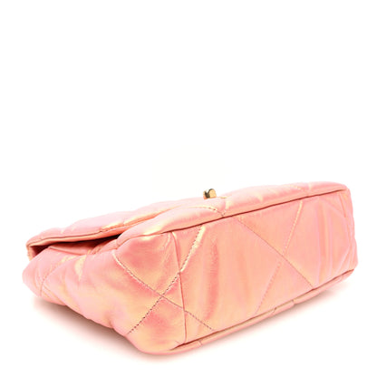 Chanel Iridescent Calfskin Quilted Medium Chanel 19 Flap Pink 4 of 10