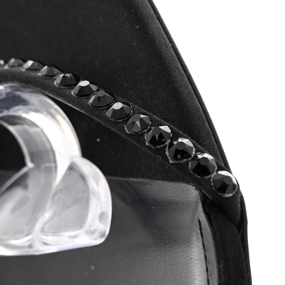 Saint Laurent Satin Crystal Opyum Sandals 37.5 Black 8 of 10