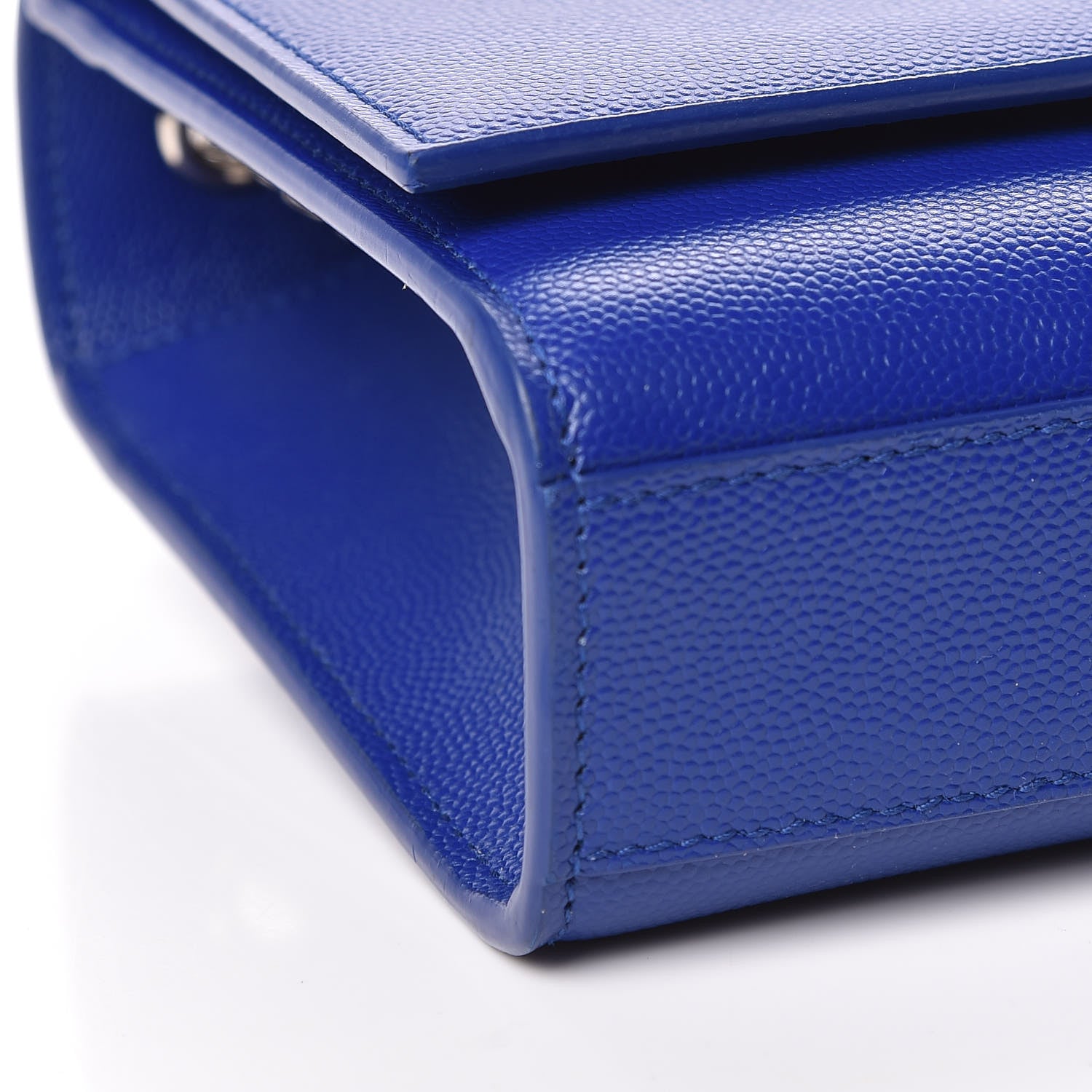 Saint Laurent Grain De Poudre Medium Classic Monogram Kate Satchel Flash Blue 9 of 10