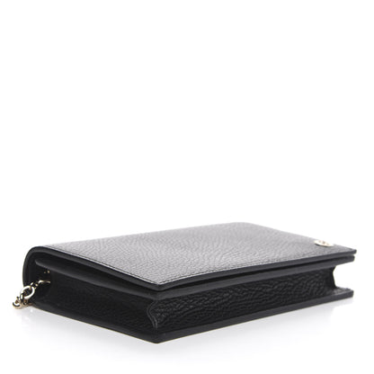 Gucci Dollar Calfskin Medium Betty Chain Wallet Black 4 of 9