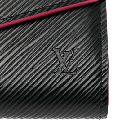 Louis Vuitton Epi Sarah Wallet NM Black Hot Pink 7 of 9