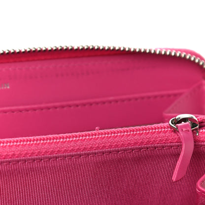 Chanel Caviar Quilted Large Gusset Zip Around Wallet Pink 9 of 21