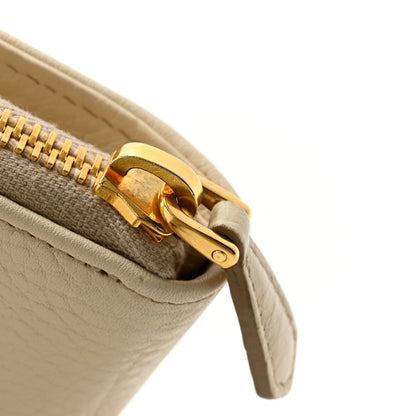 Prada Vitello Daino Compact Zip Around Wallet Cera 12 of 12