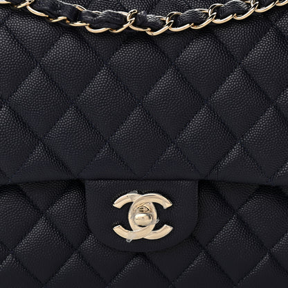 Chanel Caviar Quilted Medium Double Flap Dark Blue 7 of 10