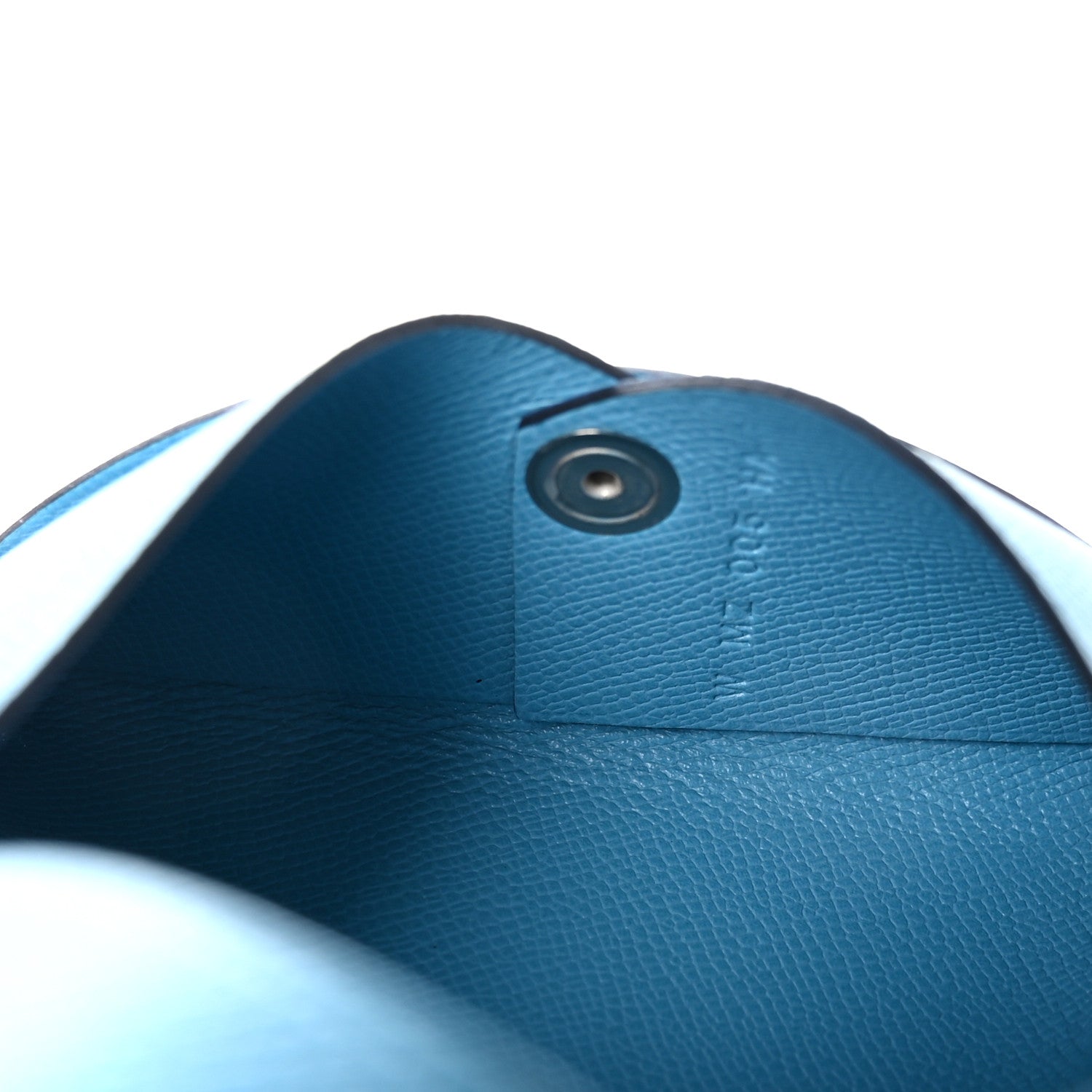 Hermes Epsom Calvi Card Case Celeste 7 of 10