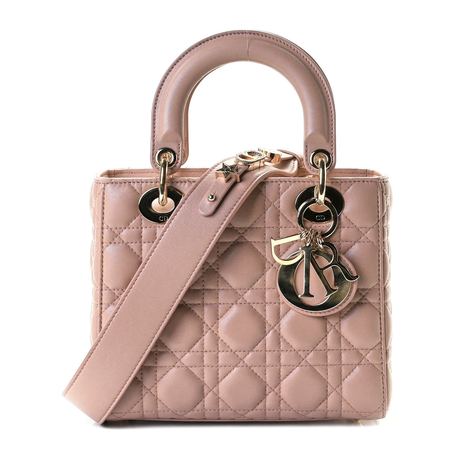 Christian Dior Lambskin Cannage Small My ABCDior Lady Dior Blush Powder 1 of 7