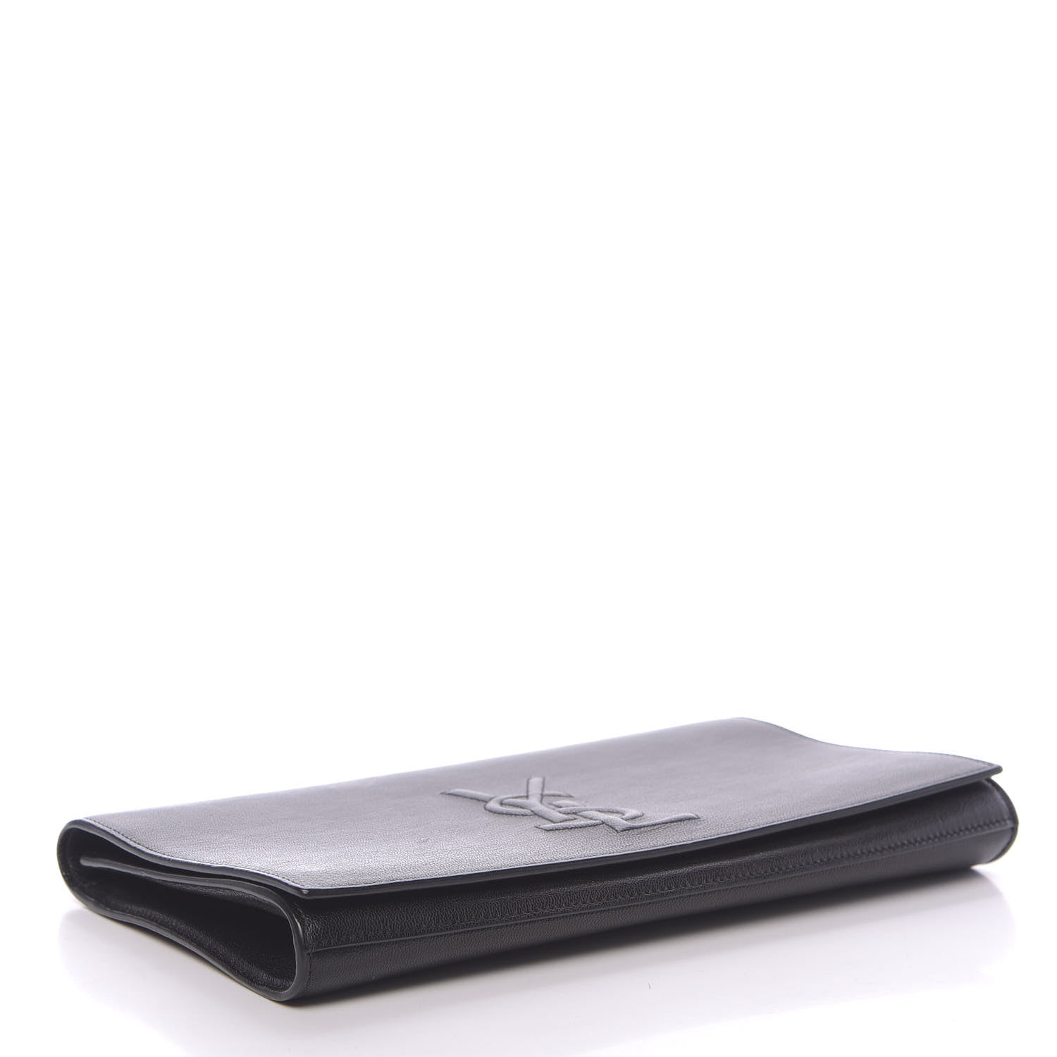 Saint Laurent Calfskin Monogram Large Belle De Jour Clutch Black 4 of 9