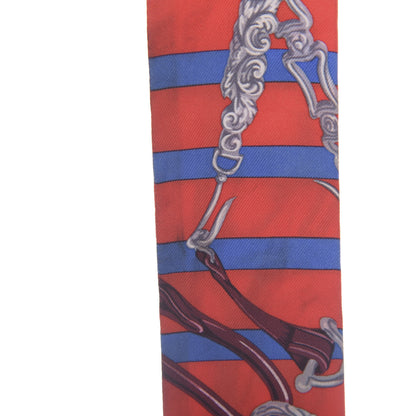 Hermes Silk Brides De Gala Bayaderes Twilly Rouge Bleu Roy Acajou 5 of 5