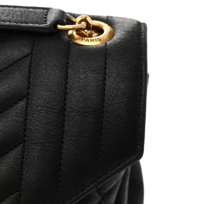 Saint Laurent SAINT LAURENT Calfskin Mixed Matelasse Triquilt Large Monogram Envelope Satchel Deep Marine 14 of 14