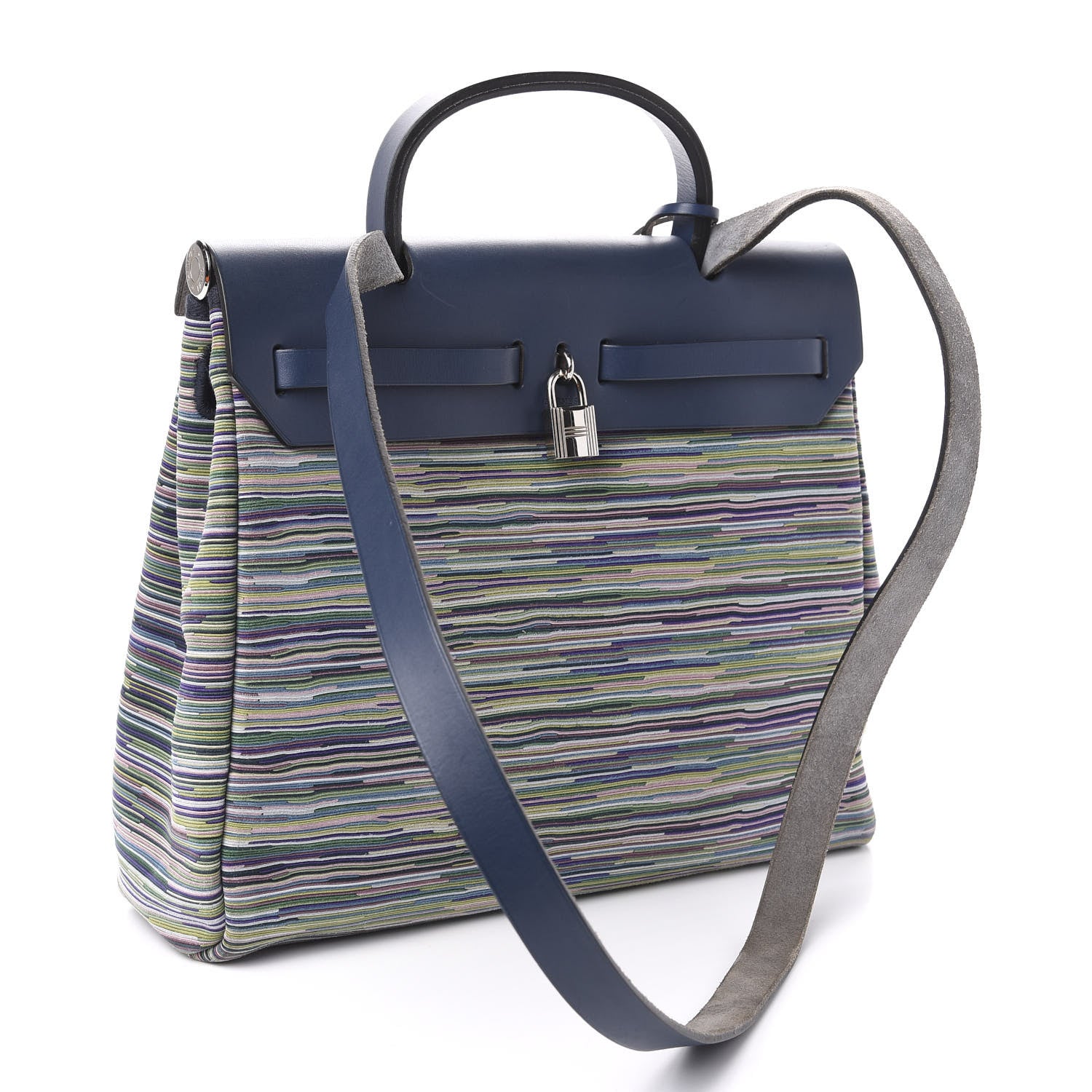 Hermes Barenia Vibrato Herbag 30 PM Indigo 3 of 10