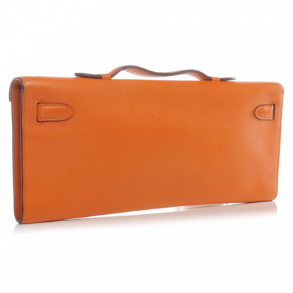 Hermes Swift Kelly Cut Clutch Pochette Orange 4 of 8