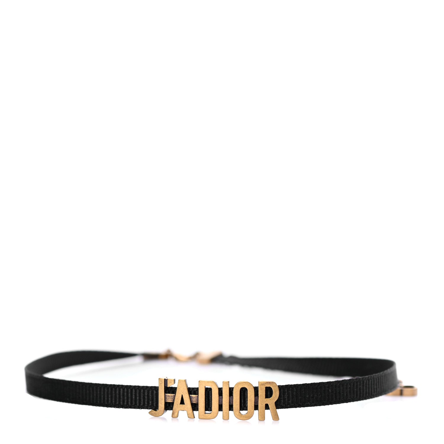 Christian Dior Grosgrain Ribbon J'Adior Logo Choker Necklace Black 1 of 4