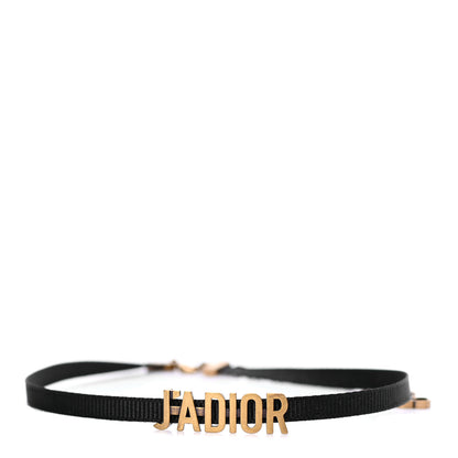 Christian Dior Grosgrain Ribbon J'Adior Logo Choker Necklace Black 1 of 4