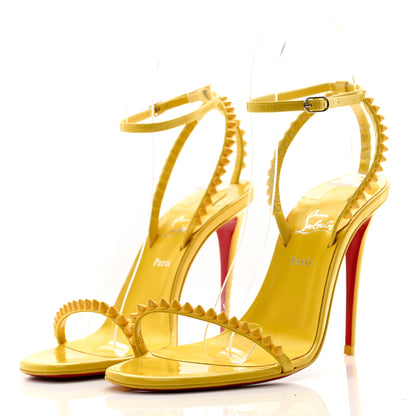 Christian Louboutin Patent Calfskin So Me 100 Sandals 36.5 Yellow 3 of 11