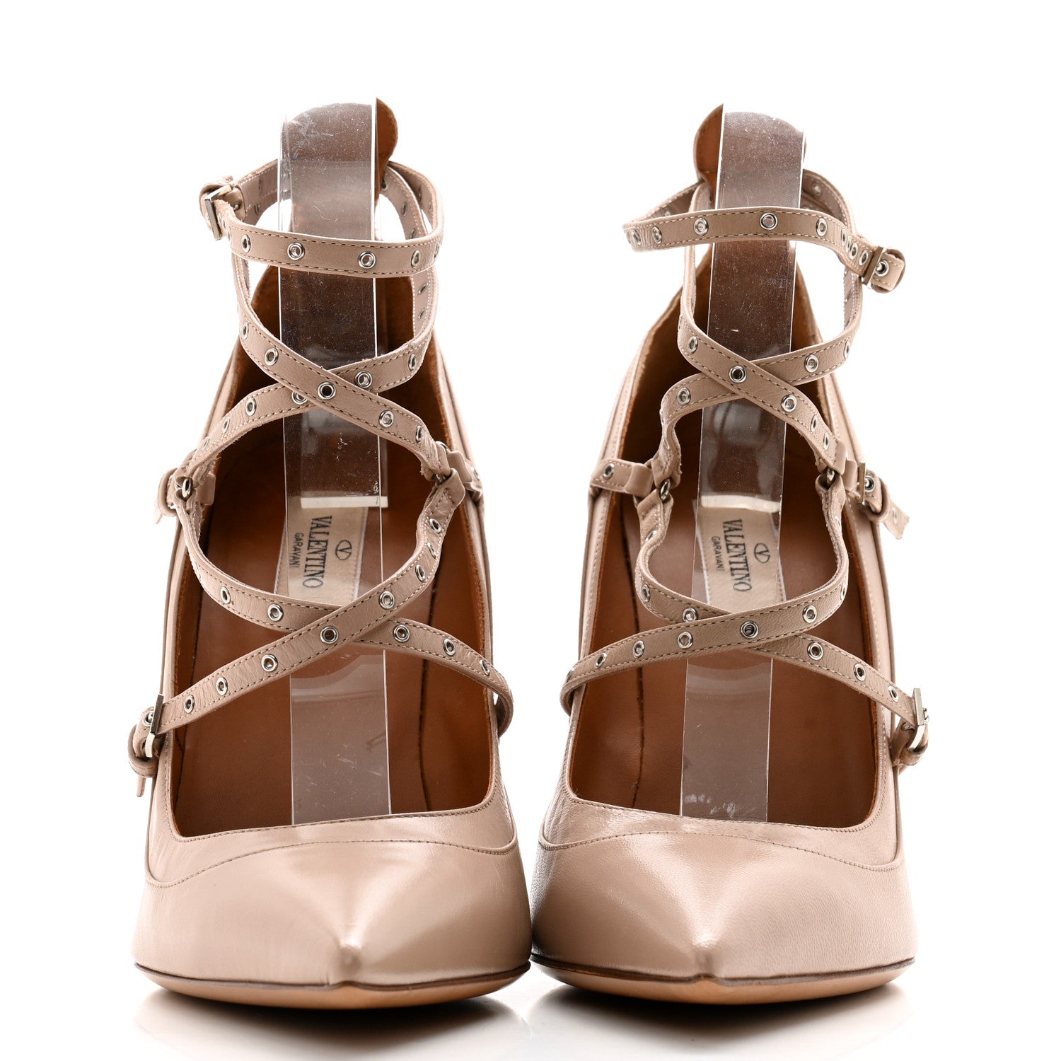 Valentino Garavani Nappa Love Latch 100mm Pumps 41 Poudre 2 of 11