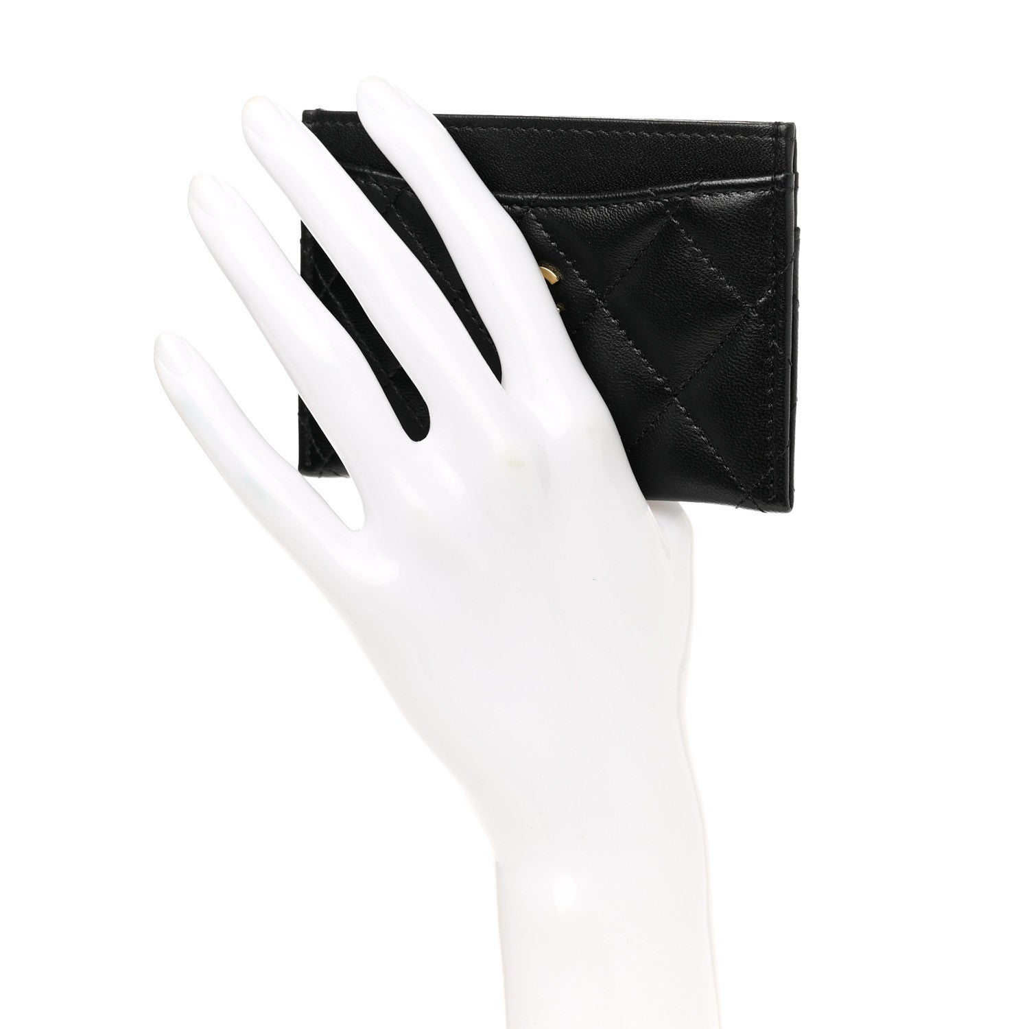Chanel Lambskin Quilted Card Holder Black 2 of 9