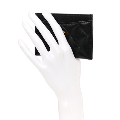 Chanel Lambskin Quilted Card Holder Black 2 of 9