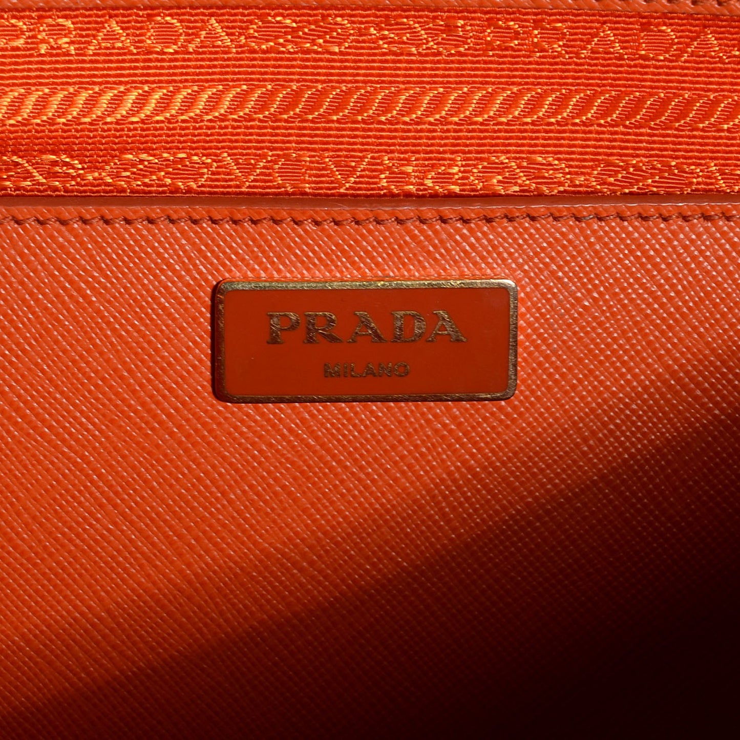 Saffiano Large Galleria Double Zip Tote Papaya