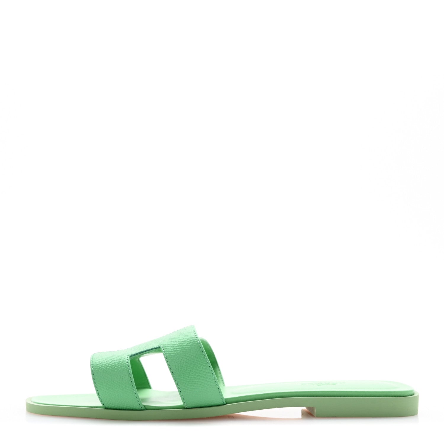 Hermes Epsom Oran Sandals 39 Vert Pomme 1 of 10