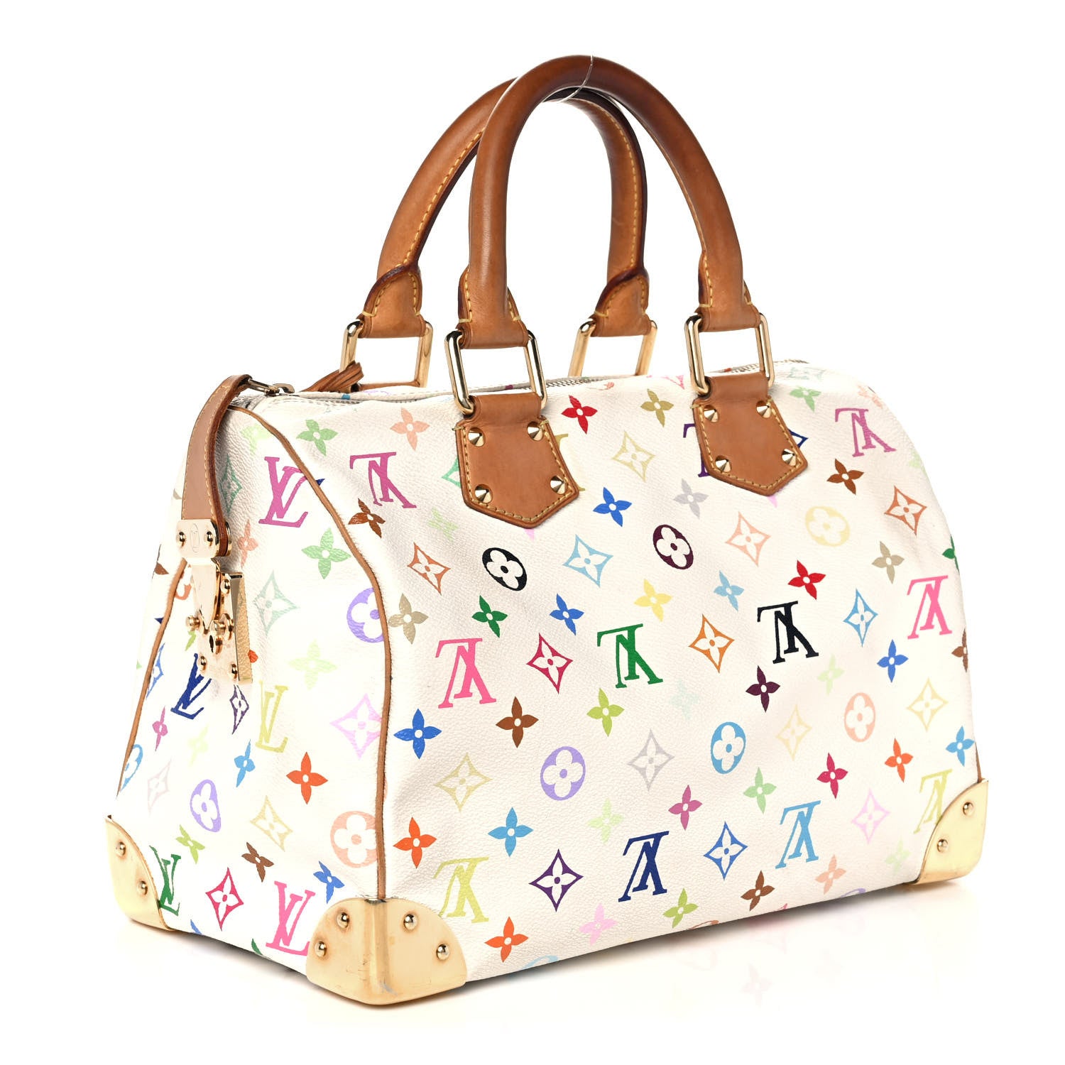 Louis Vuitton Monogram Multicolor Speedy 30 White 3 of 11