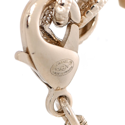 Chanel Graduated Pearl Crystal CC Bracelet Gold 5 of 7