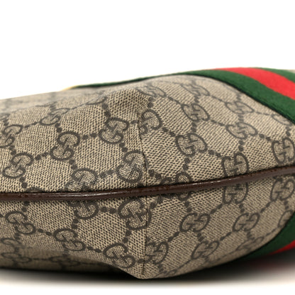 Gucci GG Supreme Monogram Web Small Ophidia Half Moon Hobo Brown 10 of 11
