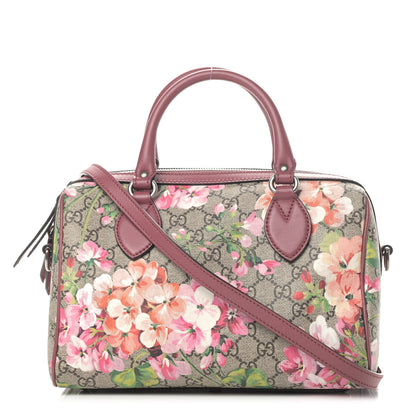 Gucci GG Supreme Monogram Blooms Small Boston Beige Multicolor Dry Rose 1 of 5