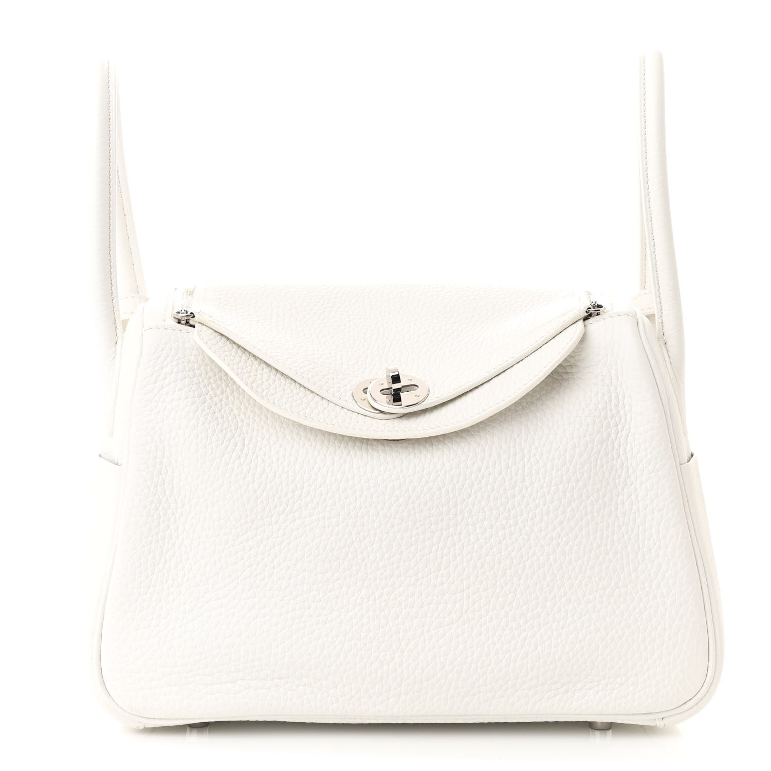 Hermes Taurillon Clemence Lindy 26 White 1 of 11