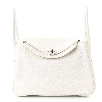 Hermes Taurillon Clemence Lindy 26 White 1 of 11