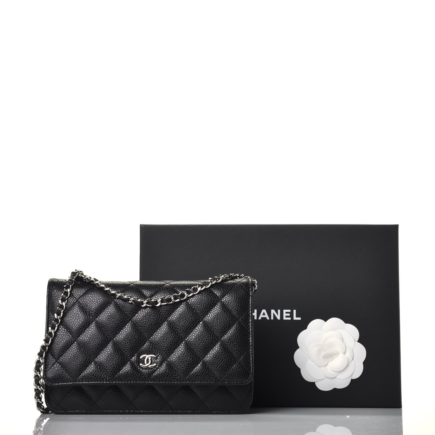 Chanel Caviar Quilted Wallet On Chain WOC Black 12 of 12