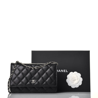 Chanel Caviar Quilted Wallet On Chain WOC Black 12 of 12
