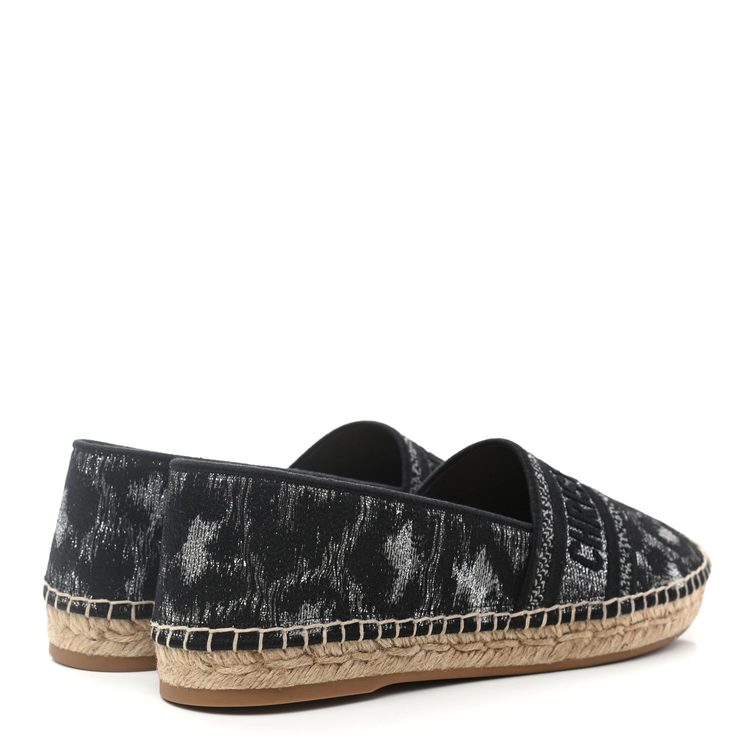 Christian Dior Lurex Embroidered Mizza Granville Espadrille 40 Black 4 of 8