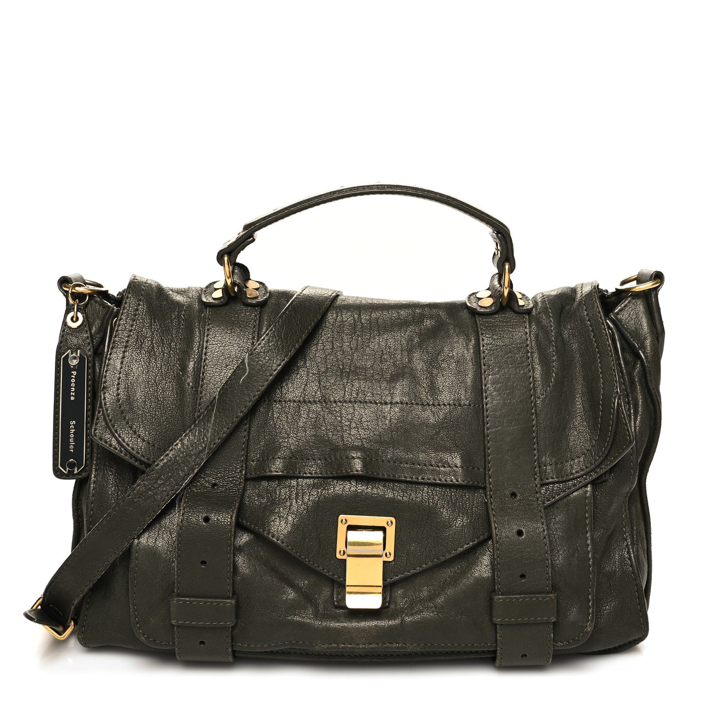 Lambskin Medium PS1 Satchel Military