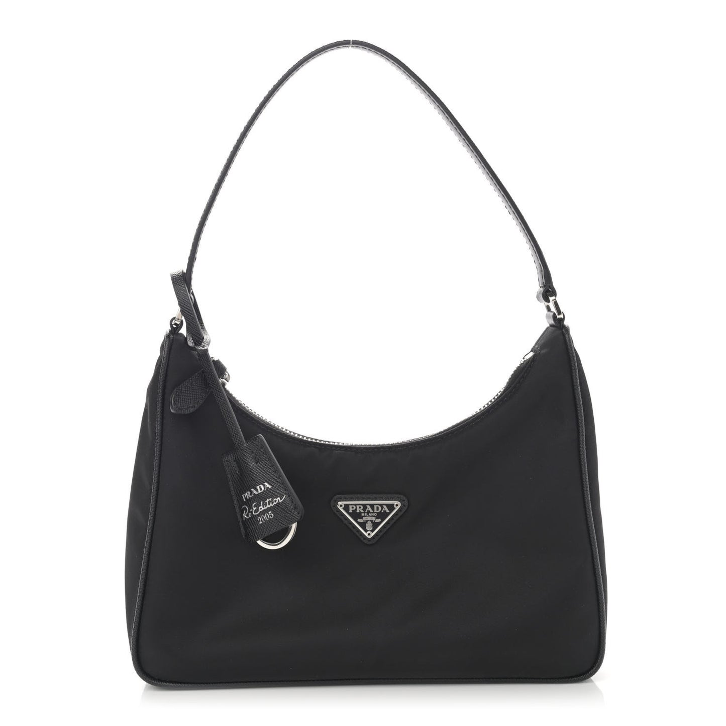 Tessuto Nylon Saffiano Mini Re-Edition 2005 Bag Black