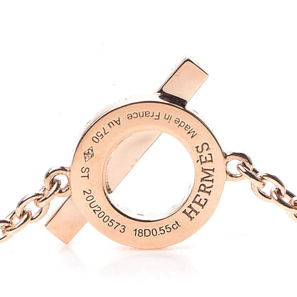 Hermes 18K Rose Gold Diamond Finesse Bracelet ST 4 of 5