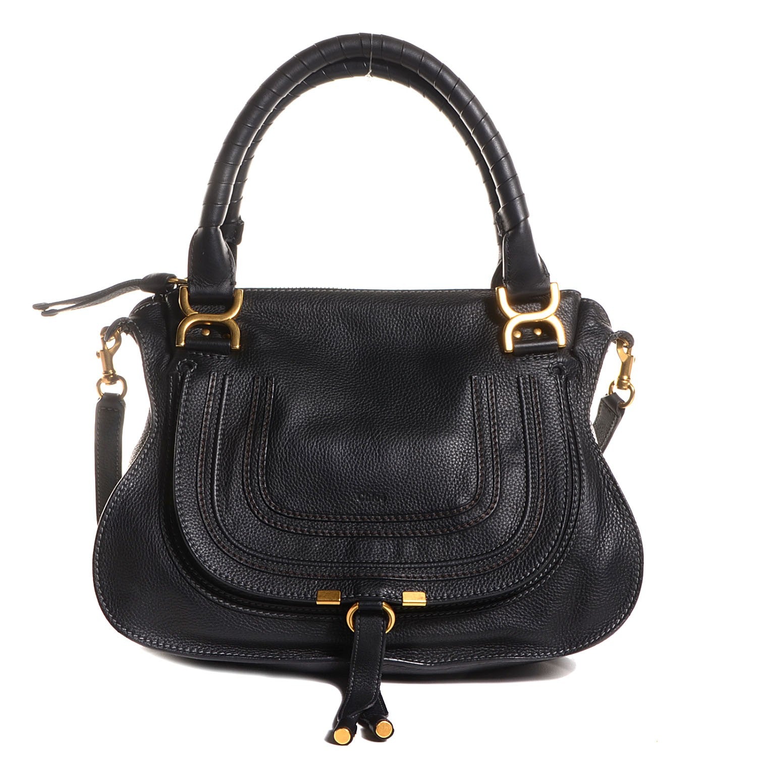 Chloe Calfskin Small Marcie Satchel Black 1 of 8