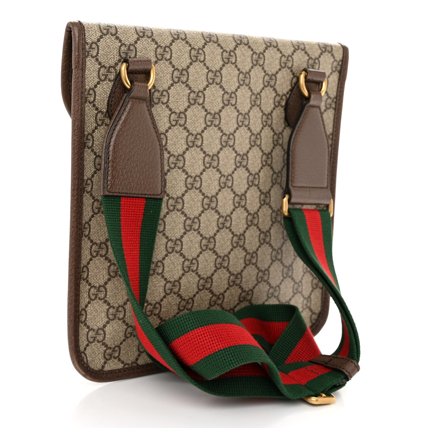 GG Supreme Monogram Web Medium Neo Vintage Flap Messenger Bag Beige New Acero