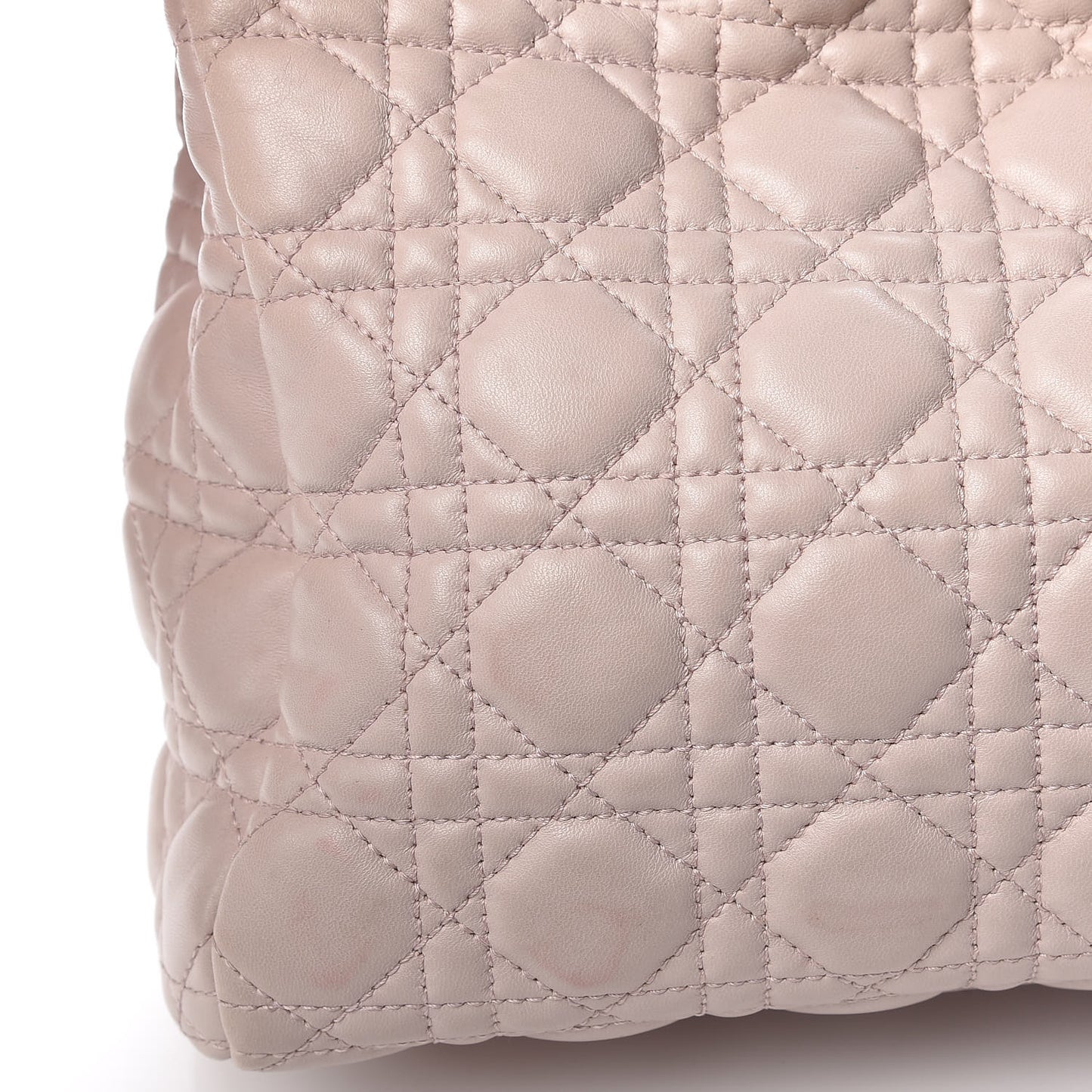 Lambskin Cannage Small Dior Soft Shopping Tote Light Pink