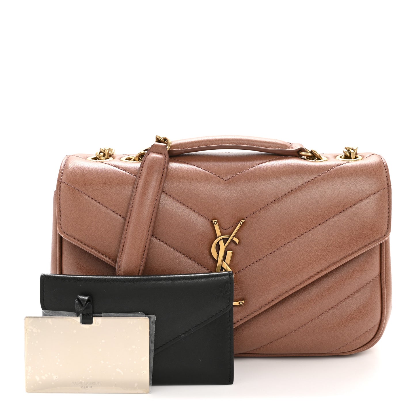 Lambskin Chevron Quilted Small Loulou Hortensia