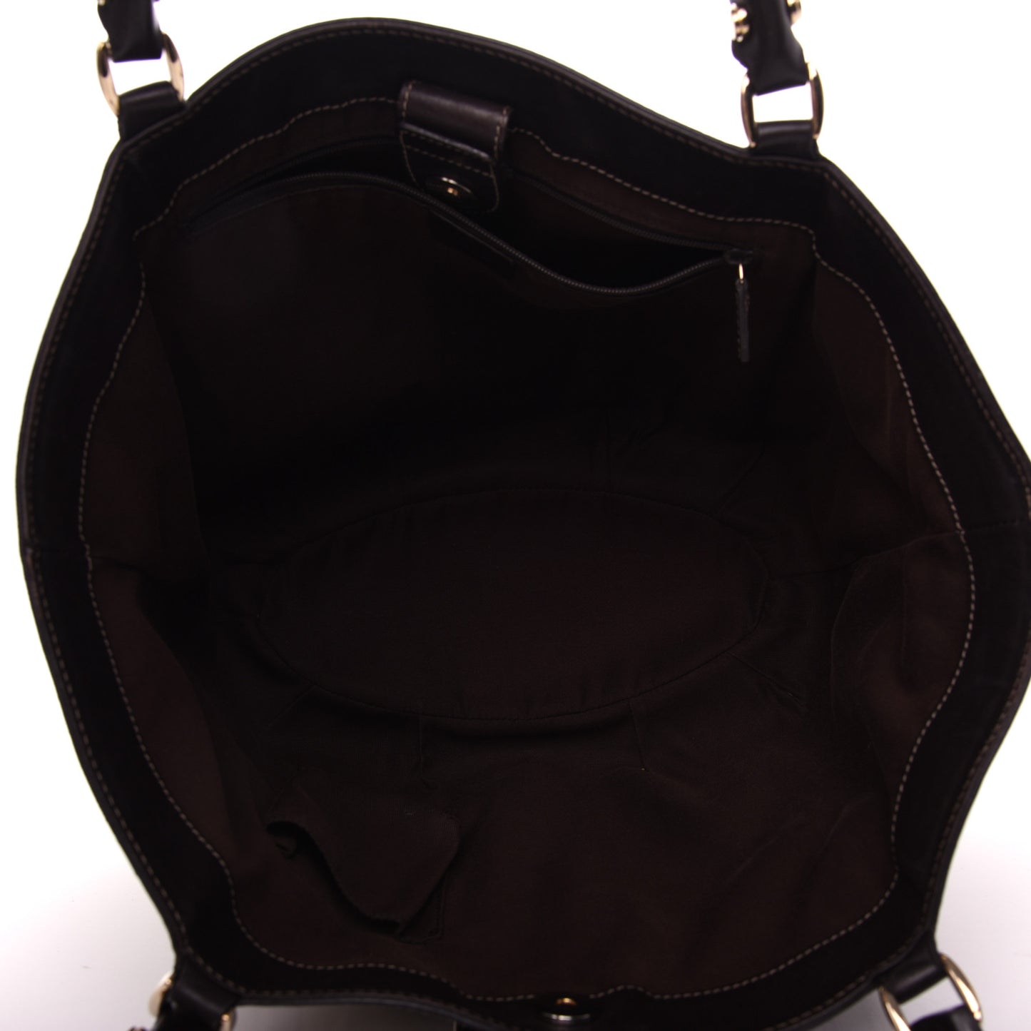 Monogram Medium D Gold Hobo Dark Brown