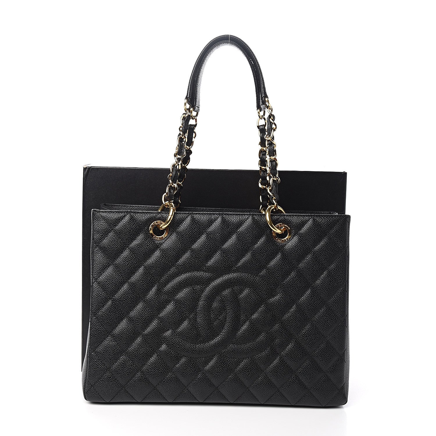 Chanel Caviar Quilted Grand Shopping Tote GST Black 10 of 10